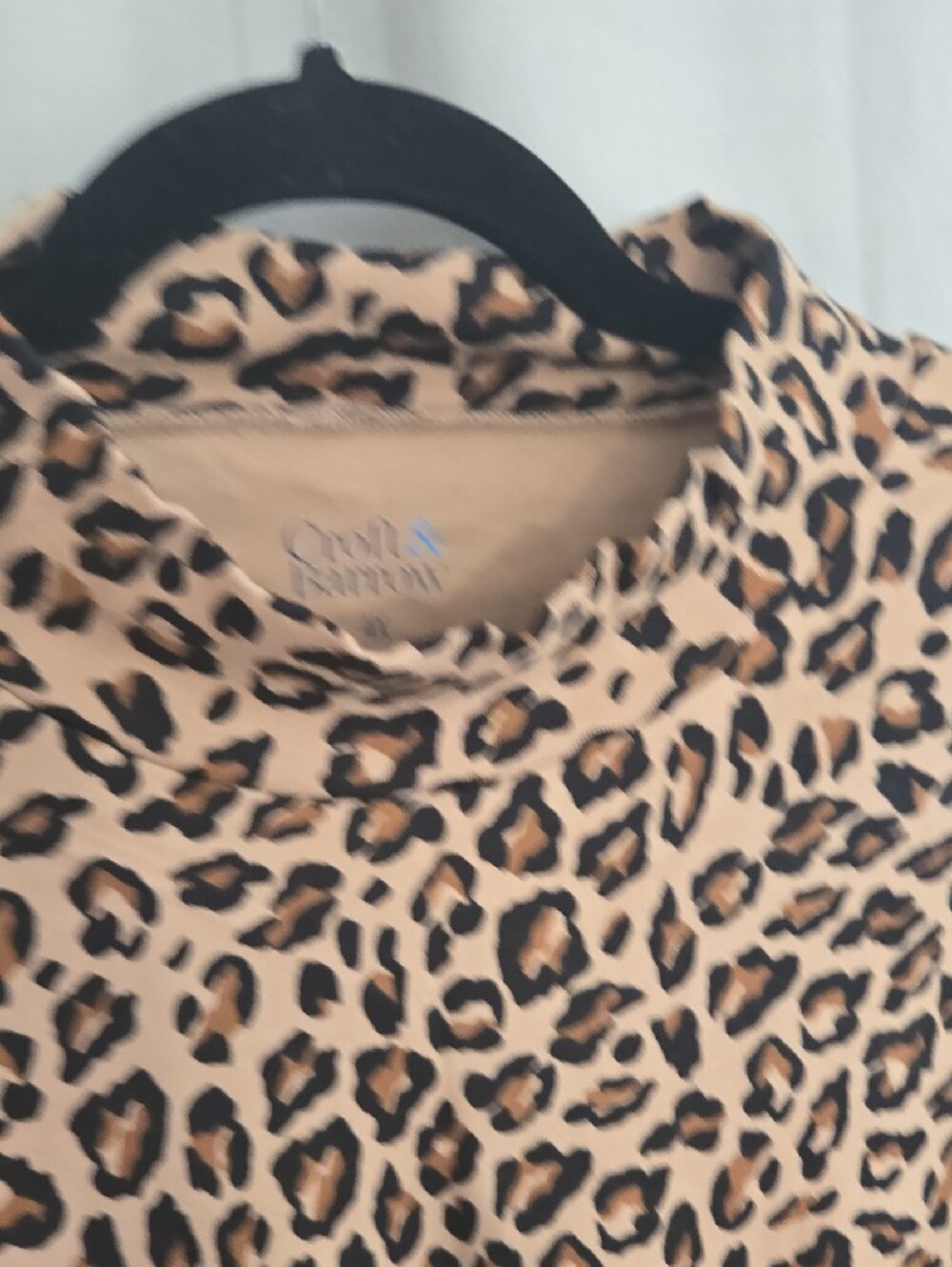 NWT Croft & Barrow Plus Size 4X Leopard Print Long Sleeve Mock Neck Top Cotton - Picture 6 of 11
